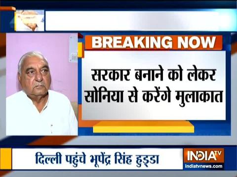 Bhupinder Singh Hooda reached delhi to meet Sonia Gandhi