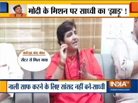 BJP MP Sadhvi Pragya stirs controversy , says wasn't elected to clean toilets and drains