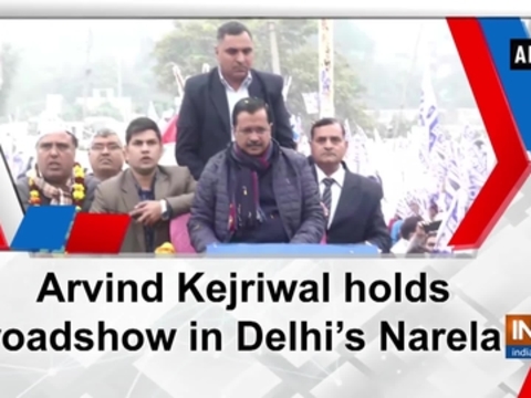 Arvind Kejriwal holds roadshow in Delhi's Narela