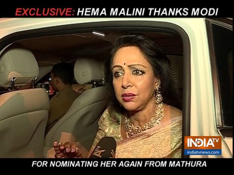 Hema Malini thanks PM Modi for having faith in her and letting her contest poll from Mathura