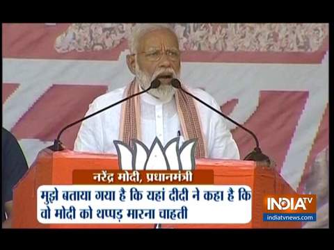 Your slap is blessing for me: PM Modi hits back at Mamata Banerjee