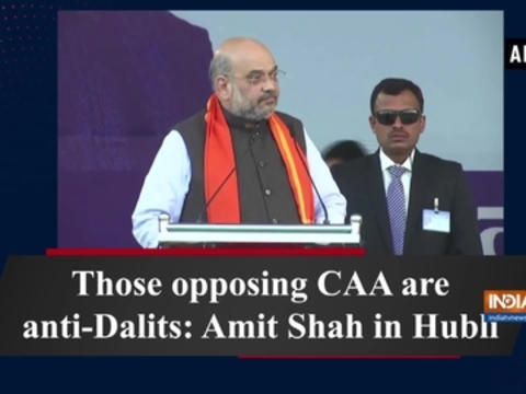 Those opposing CAA are anti-Dalits: Amit Shah in Hubli