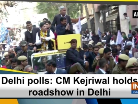 Delhi polls: CM Kejriwal holds roadshow in Delhi