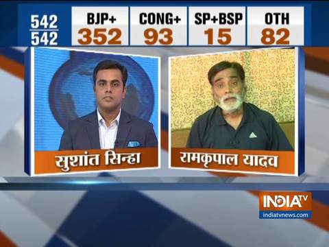 Ram Kripal Yadav reacts to his victory against Misa Bharti in Pataliputra