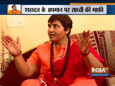 BJP's Sadhvi Pragya clarifies her remark on Hemant Karkare