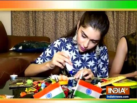 Television celebrities make Tri-colour Rakhi