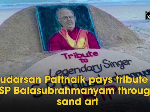 Sudarsan Pattnaik pays tribute to SP Balasubrahmanyam through sand art