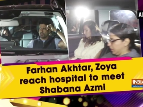 Farhan Akhtar, Zoya reach hospital to meet Shabana Azmi