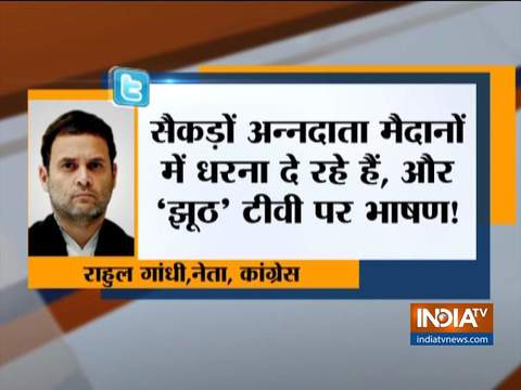 Rahul Gandhi attacks PM Modi over farmers' protests