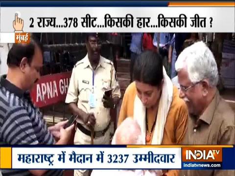 Maharashtra Assembly Polls: Smriti Irani casts her vote in Mumbai