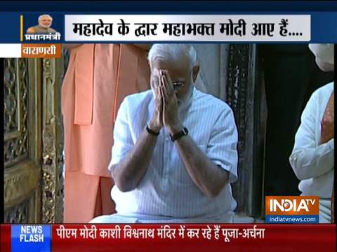 PM Narendra Modi, Amit Shah offer prayers at Kashi Vishwanath temple