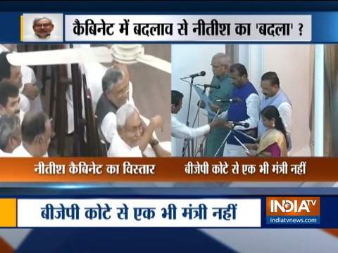 Nitish expands cabinet, eight JDU leaders take oath as ministers in Bihar Government