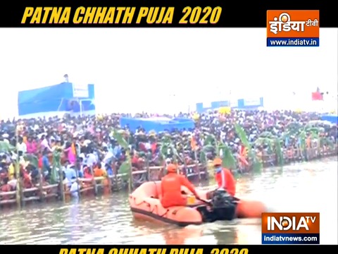 Chhath: Thousands throng ghats in Patna