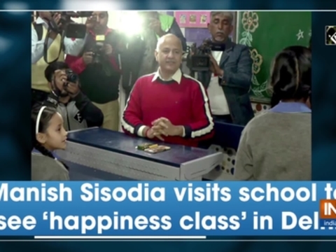 Manish Sisodia visits school to see 'happiness class' in Delhi