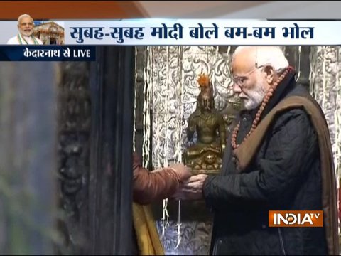 Diwali 2018: PM Narendra Modi performs puja at sanctum sanctorum of Kedarnath shrine