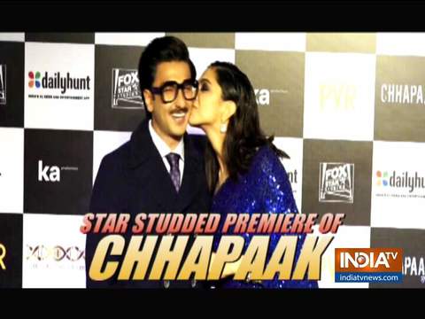 Rekha, Ranveer Singh, Laxmi Agarwal at premiere of Deepika Padukone's Chhapaak