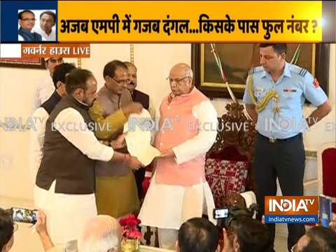 Shivraj Singh Chouhan meets MP Governor Lalji Tandon