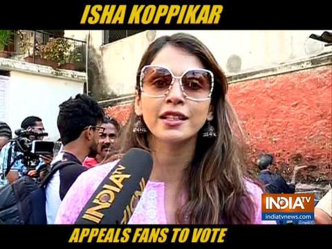 Isha Koppikar casts vote at Maharashtra Assembly Polls 2019