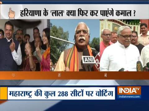 Assembly Polls 2019: Devendra Fadnavis, ML Khattar, Suresh Bhaiyyaji Joshi cast their votes