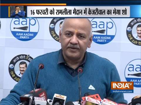 The entire cabinet along with Arvind Kejriwal will take oath on 16th Feb at Ramlila Maidan: Sisodia