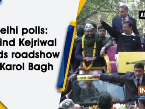 Delhi polls: Arvind Kejriwal holds roadshow in Karol Bagh